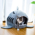 Load image into Gallery viewer, Shark Warm Pet Bed - Dog and Cats
