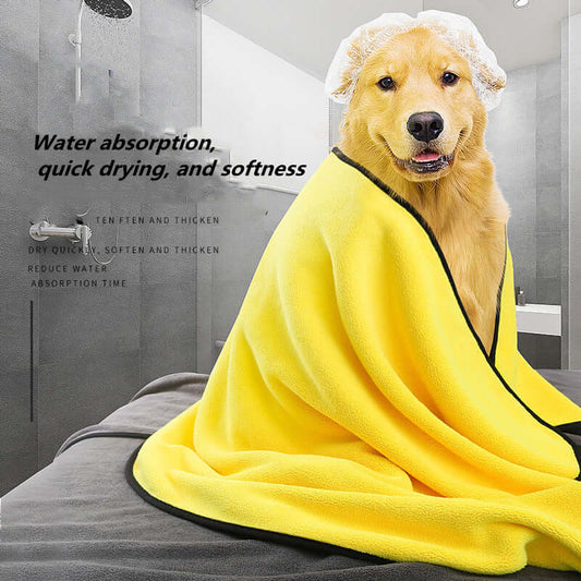 Pet Microfiber Towel Yellow - Dogs and Cats