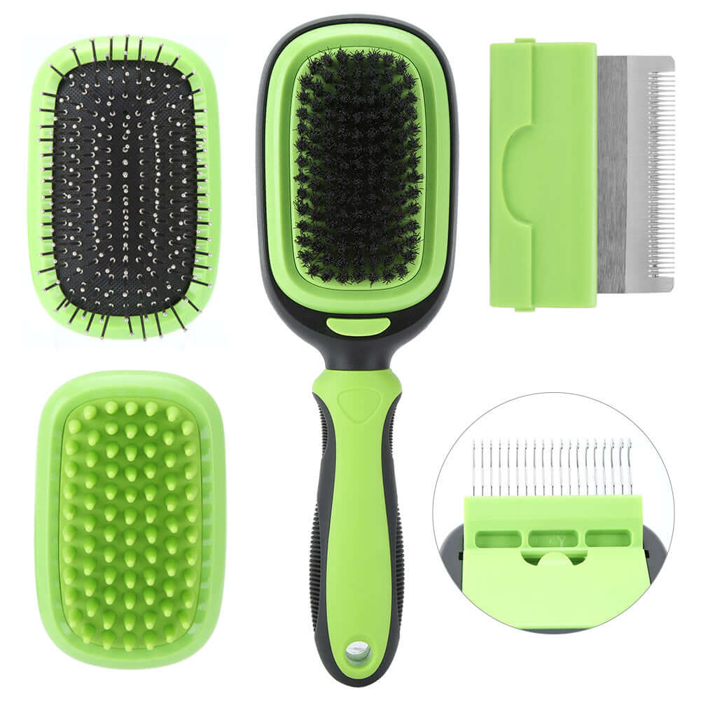 Versatile 5 in 1 pet grooming brush