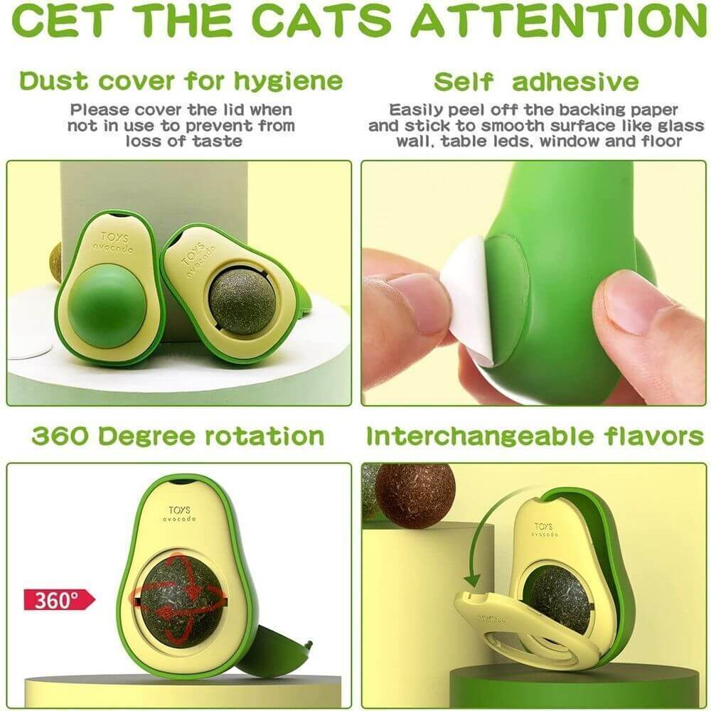 Cat Mint Avocado Toy - Cat