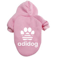 Load image into Gallery viewer, Dog Adidog apparel hoodie on
