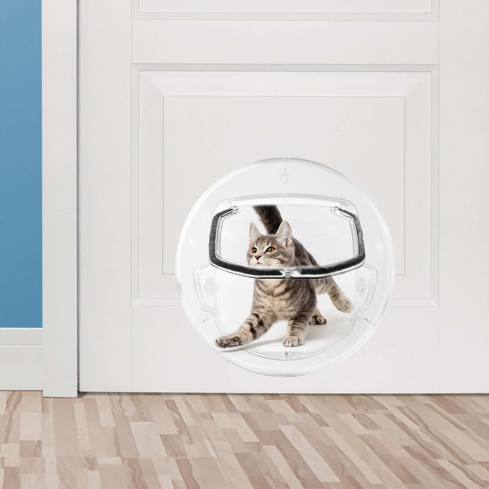 Round Transparent Pet Door - Dog and Cats