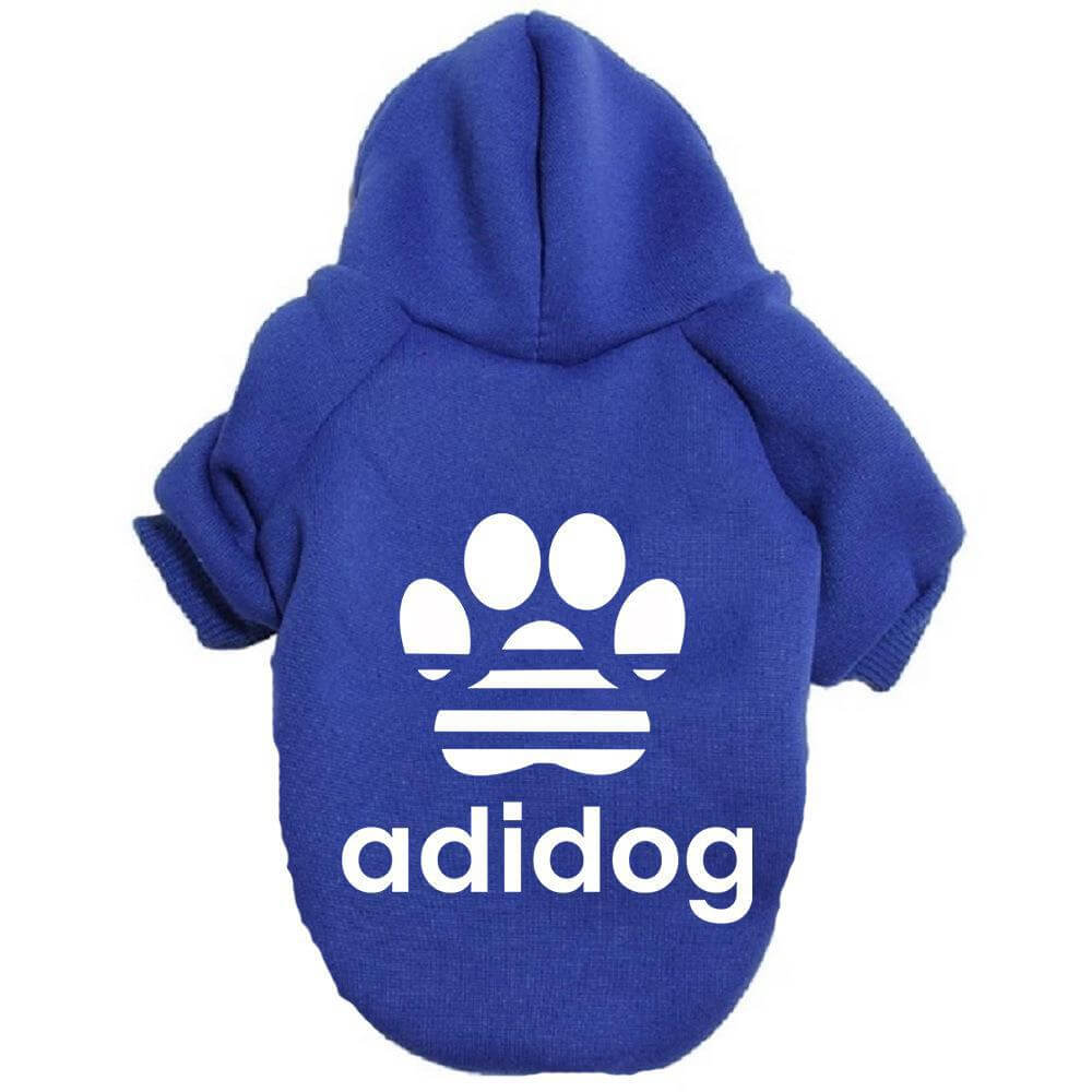 Dog Adidog apparel hoodie on